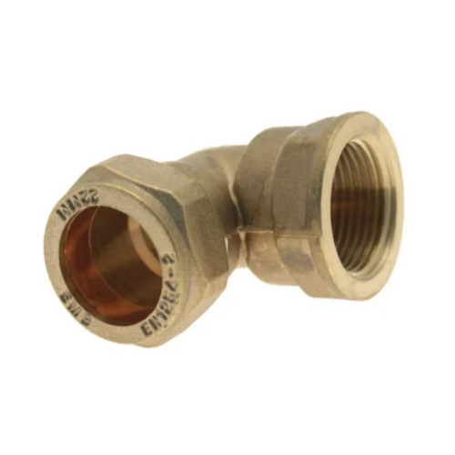 Compression X Female Iron Elbow, 15mm x 1/2"
