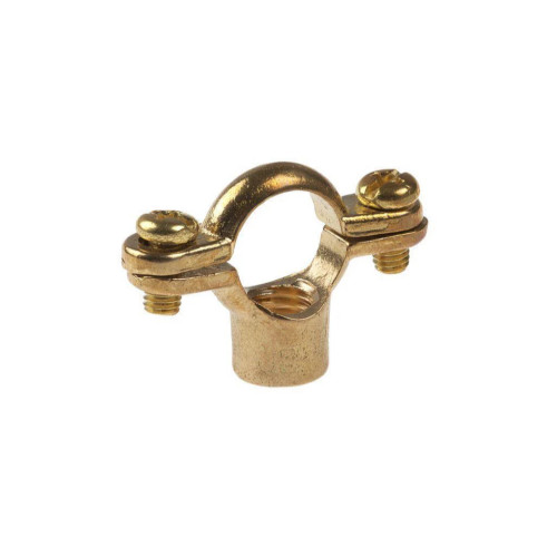 Pipe Clip, Brass, Single Ring, No. 47, 10mm, 22mm