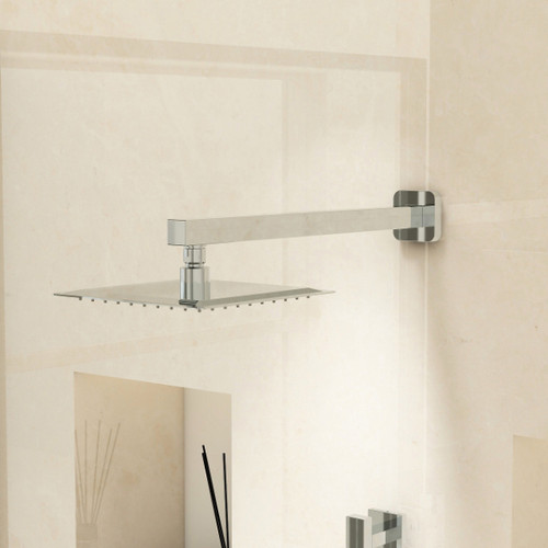 Distinct Dione Square Wall Arm, 200mm Slimline Shower Head