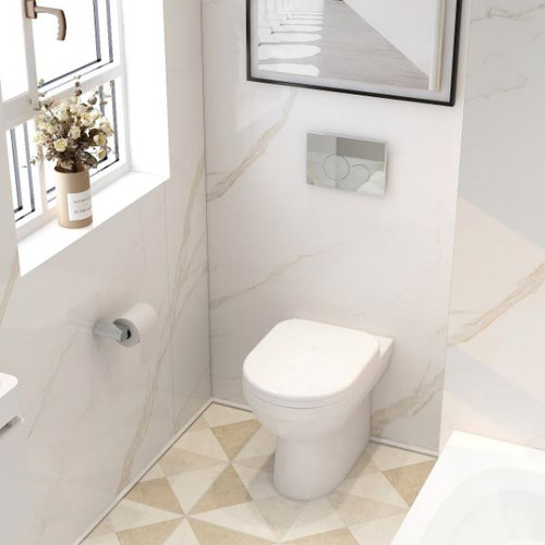 Distinct Aster Standard Height Short Projection Back To Wall Pan (Pan Only)