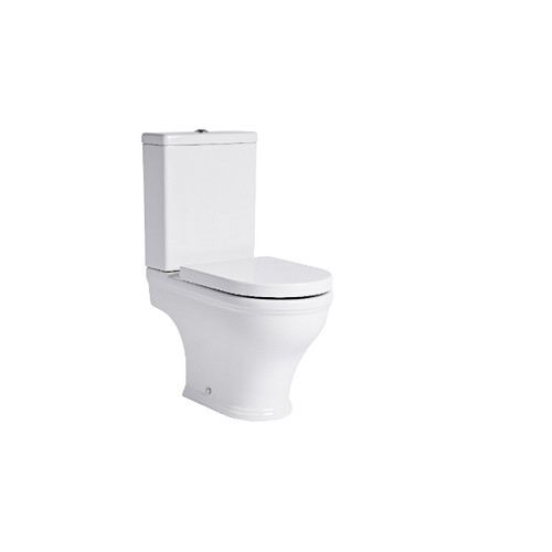 Distinct Caspian Standard Height Short Projection Rimless Open Back Closed Coupled Pan (Pan Only)