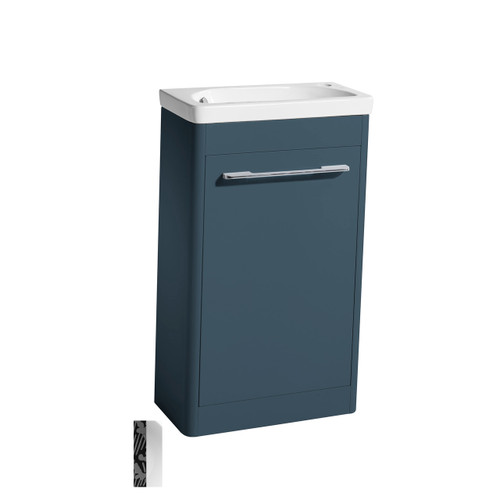 Coral 500mm C/r F/M Wash Unit SGL Door Dark Blue