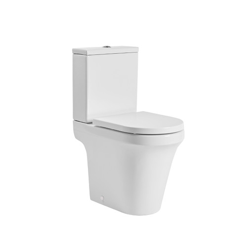 Distinct Scotia Comfort Height Short Projection Rimless Open Back Close Coupled Pan (Pan Only)