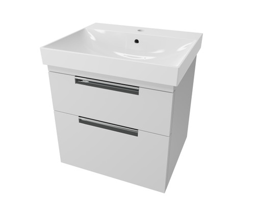 Distinct Dedham Two Drawer Basin Unit, 500mm W, White (Unit Only)