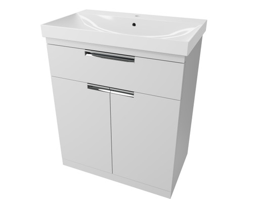 Distinct Dedham Floor Mounted Basin Unit, 700mm, White (Unit Only)