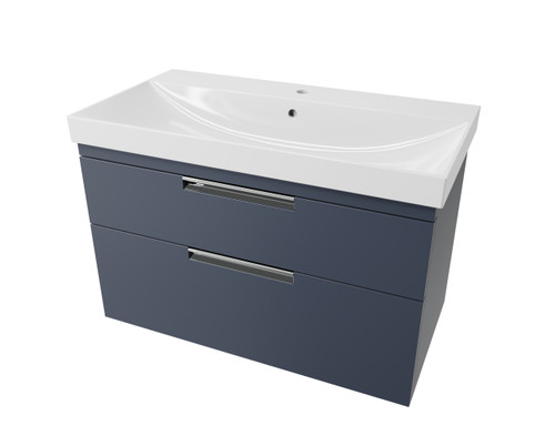 Distinct Dedham 800mm W, 2 Drawer Basin Unit, M. Grey (Unit Only)