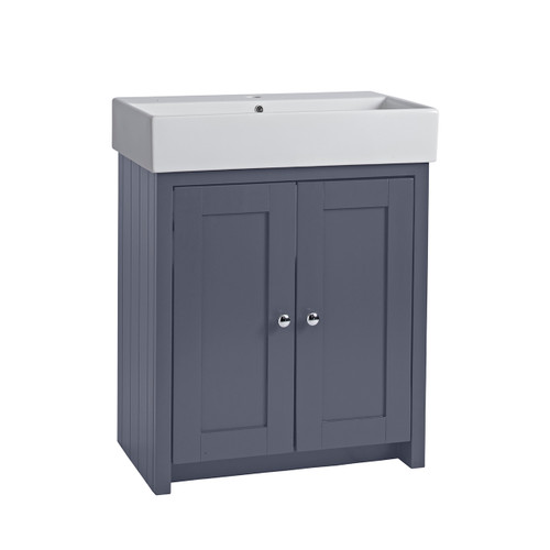 Distinct Chiltern 2-Door Basin Unit, 700mm, Dark Grey (Unit Only)