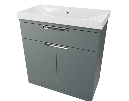 Distinct Dedham Basin Unit, 800mm, 1 Drawer, 2 Door, Willow (Unit Only)