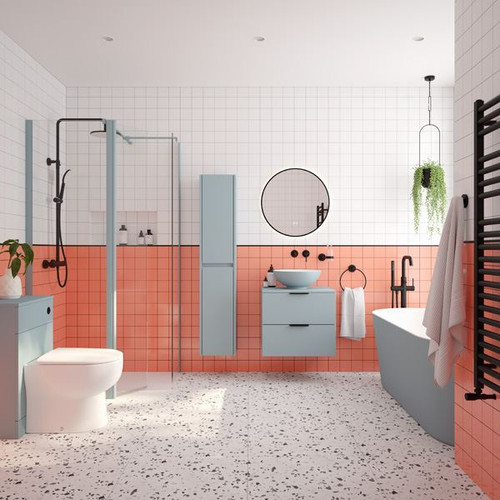 Scandinavian 30cm Wall Column, Matt Morning Sky Blue (Unit Only)