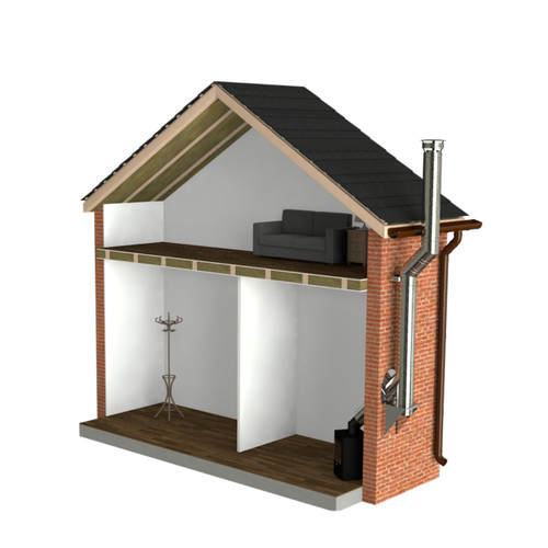 Dtw External Flue System Kit With Offset, 5" Ss