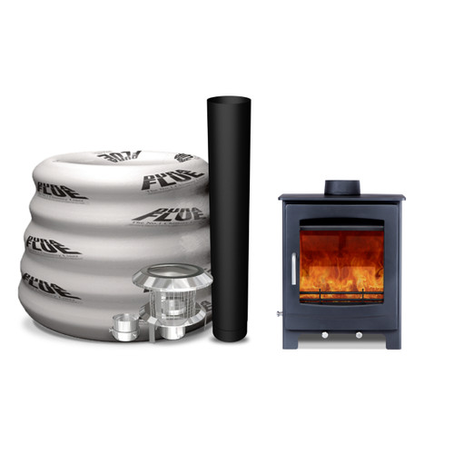 W/Ford Turing 5x Wood Burning/Multifuel Defra Exempt Stove Basic Pks