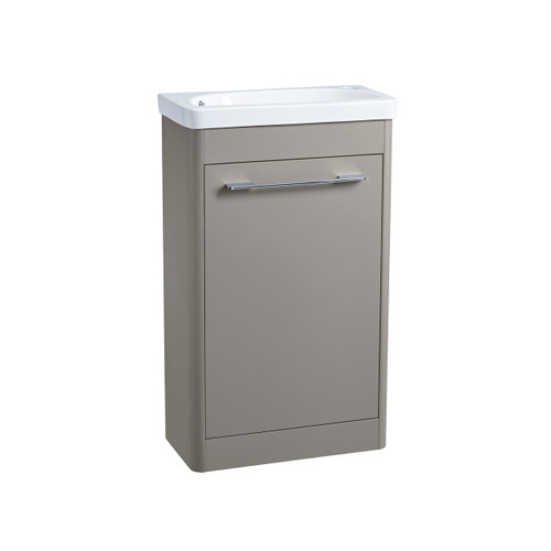 Coral 500mm Cloakroom Unit Single Door, Stone Grey