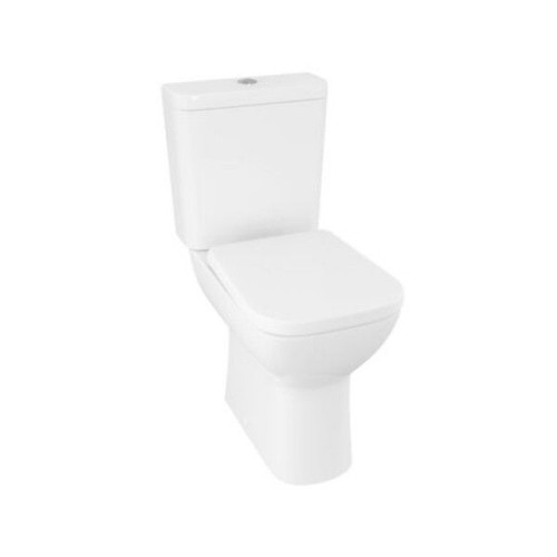 Distinct Trade Square Standard Height Open Back Close Coupled Pan Pack, Pan, 4l/2.6l Cistern, Soft Close Seat