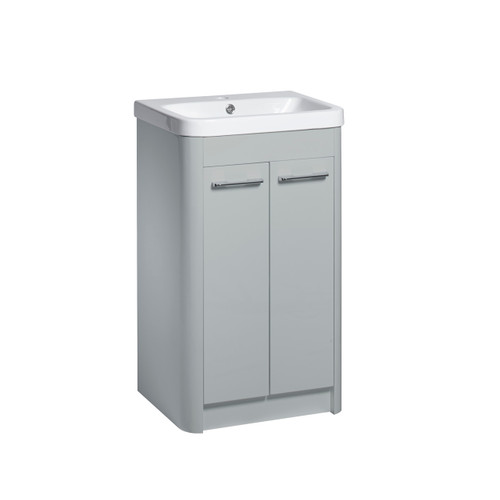 Coral 500mm Full Depth F/M Basin Unit, Light Grey
