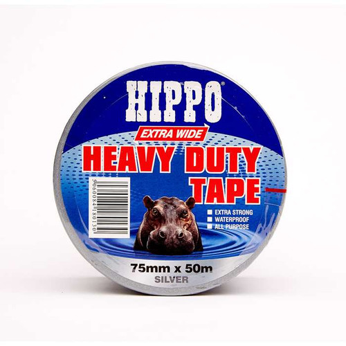Hippo Heavy Duty Gaffer Tape, 75mm x 50m, Silver