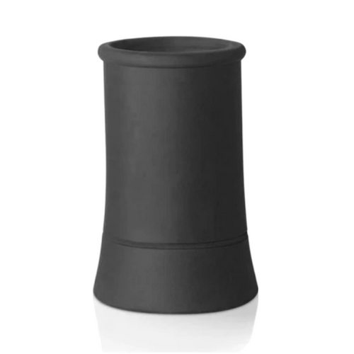 Terracotta Chimney Pot, Plain Roll Top, Black, 600mm