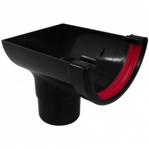 Freeflow Round Stopend Outlet, Black