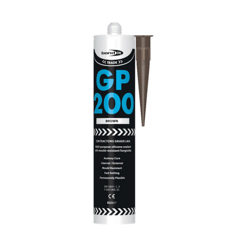 Bond It General Purpose Silicone, GP200, Brown, 310ml