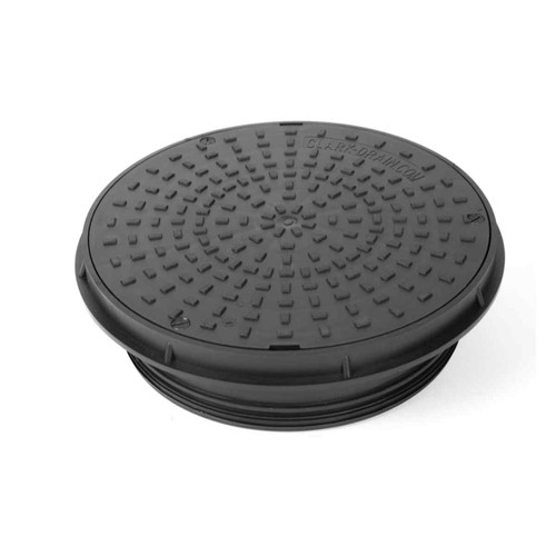 Clark Manhole Cover, Polypropylene, 300mm Diameter, Solid Top, 15kN