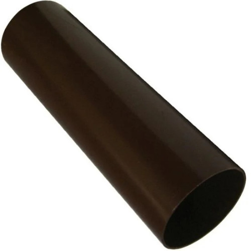 Plaslyne Round Downpipe 4m, Brown