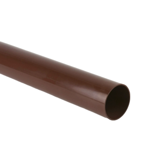 Brett Martin 68mm Round Downpipe, 2.5m, Brown