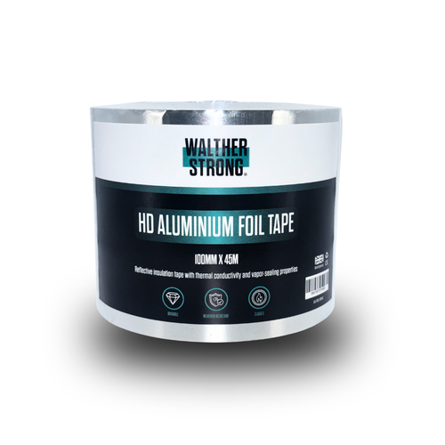 HD Aluminium Foil Reflective Insulation Tape - 100mm x 45m - Box of 12