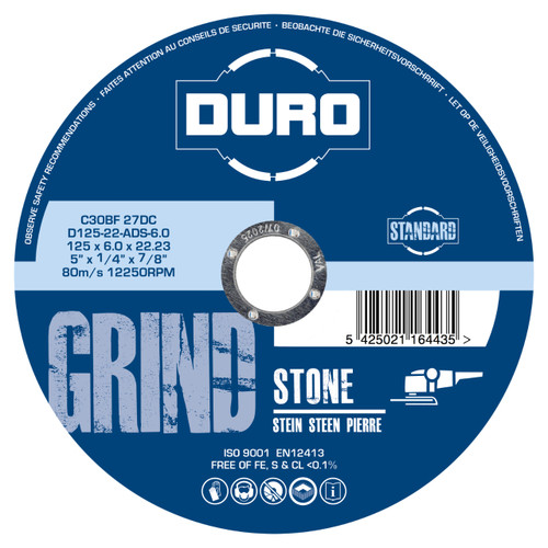 Duro Abrasive Grinding Disk For Stone, 125mm