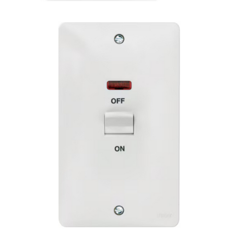 Hager 20a Double Pole Plate Switch