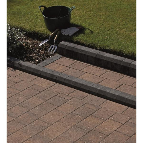 Plasmor Plaskerb Large Internal Radial Kerb, Charcoal