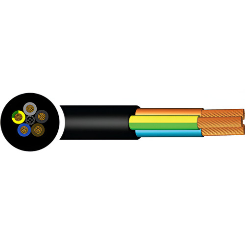 Cable 4.0mm 3c H07rn-f, Black Rubber Flex