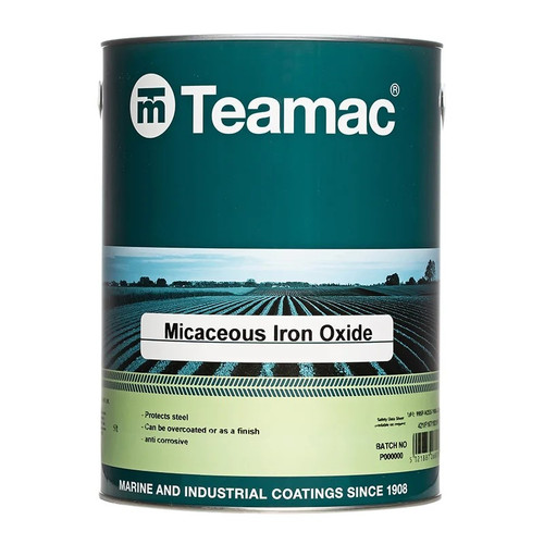 Teamac Micaceous Iron Oxide, Silver Grey, Matt, 5L