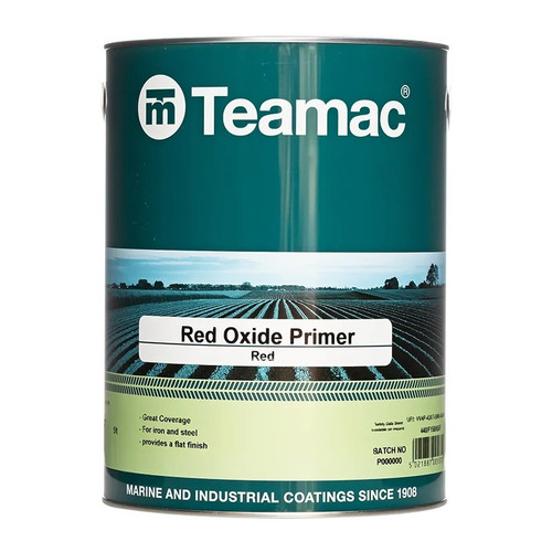 Teamac Red Oxide Primer, Red Matt, 5l