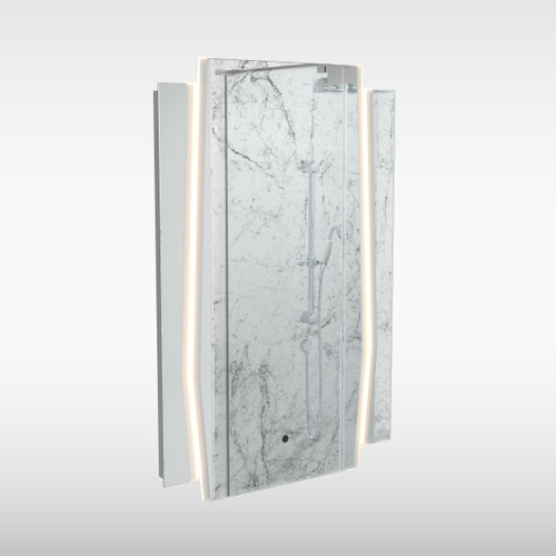 Gatsby Duel Diffused Led Mirror, 600mm x 900mm, Cct Demist Art Deco