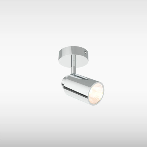 Lukso 1 Single Spotlight Bathroom Ceiling Light, Chrome
