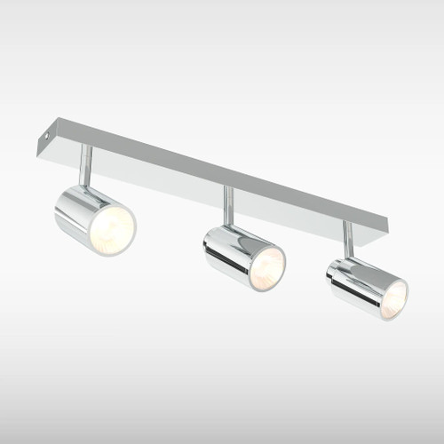 Tandy 3 Spotlight Bathroom Ceiling Light, Chrome