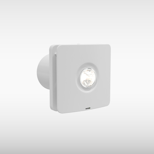 Remy Ceiling Ventilation Fan With Light, Warm White, White, 100mm