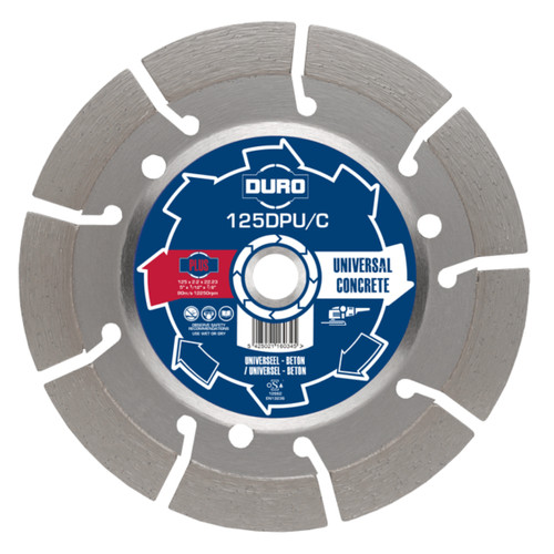 Duro 125mm Diamond Blade For Concrete and Building Materials