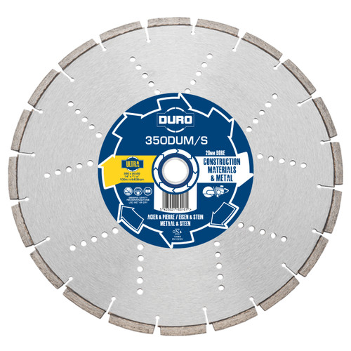 Duro Diamond Blade 350mm, For Construction Materials and Metal