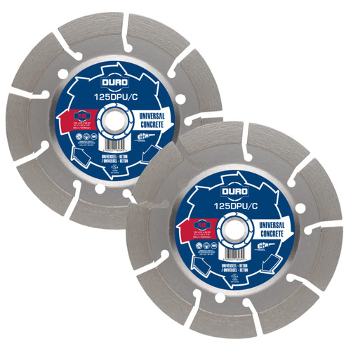 DURO 125mm Diamond Blade Twin Pack for Universal Concrete Applications