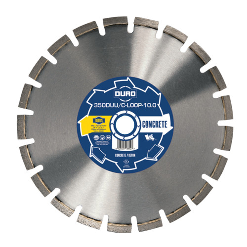 Duro Diamond Blade, 350mm, For 8mm Looping in Concrete
