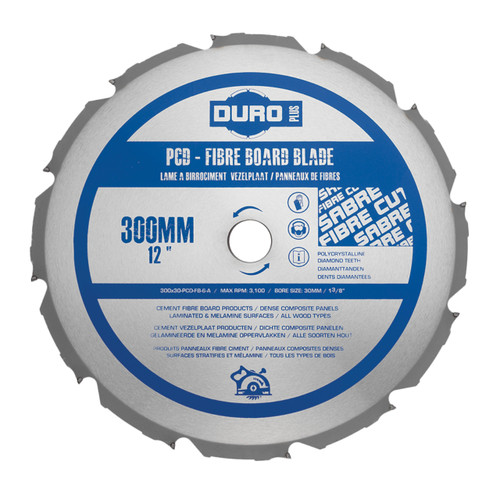 Duro Diamond Blade For Fiber Board, 300mm