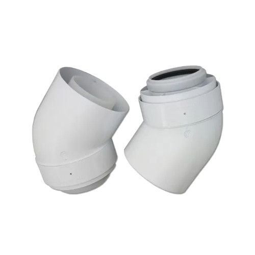 Viessmann Flue Bend/Elbow 45deg Pair, 60/100mm