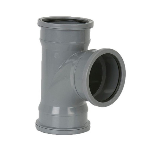 Brett Martin 110mm Soil T/Socket Branch, 92.5deg, Grey