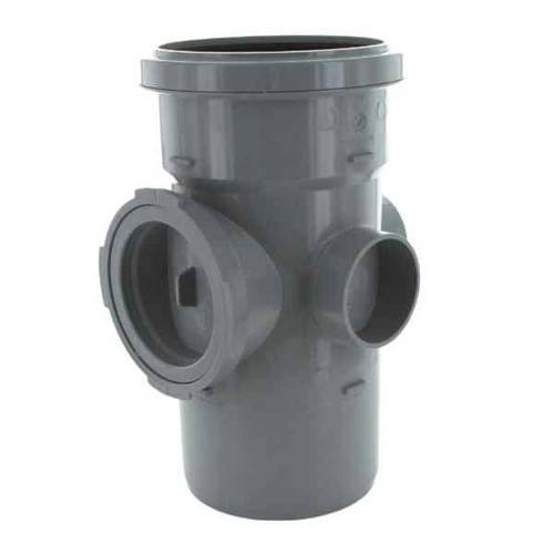Hunter Access Pipe Spigot Tail, Grey, 110mm