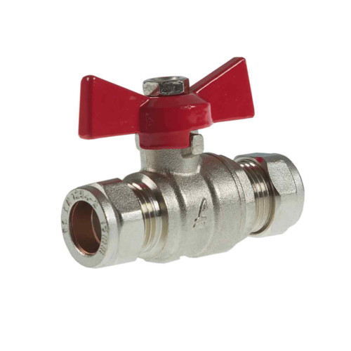 22mm Red Butterfly Valve