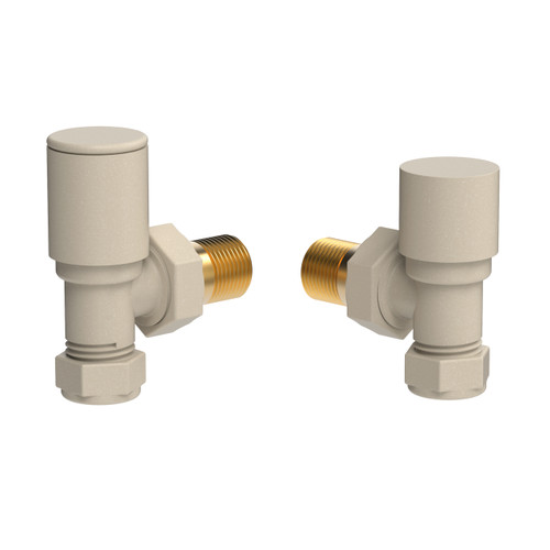 Distinct Contemporary Radiator Valves, Angled 1/2" x 15mm