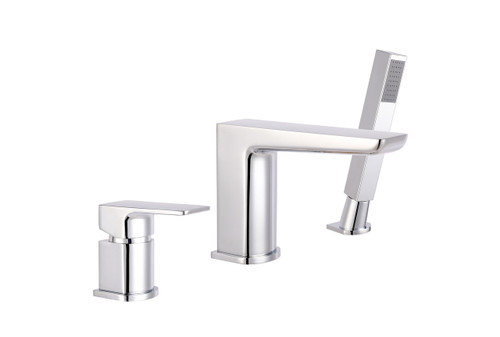 Distinct Medlock 3 Hole Deck Mounted Bath Shower Mixer, Chrome