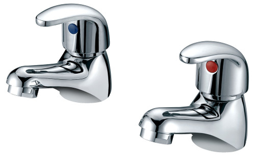 Distinct Coln Basin Taps Pair, Chrome