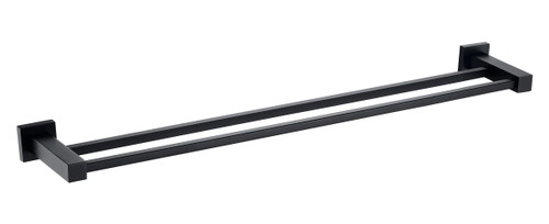 Distinct Evara Double Towel Bar, Matt Black