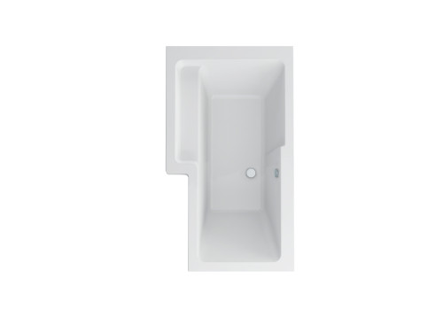 Distinct Cast Ness 1500 Left Handed Showerbath, White
